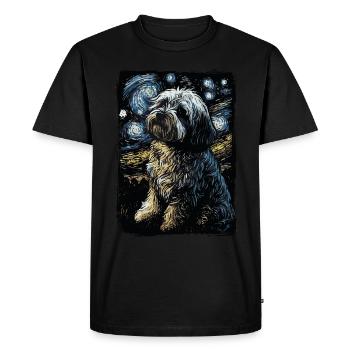 Havanese Starry Night - Men's Premium Organic T-Shirt - black - Front - Nico (187cm)