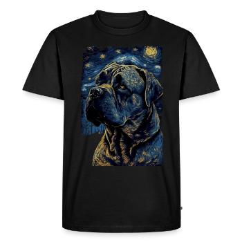 Cane Corso Starry Night - Men's Premium Organic T-Shirt - black - Front - Nico (187cm)