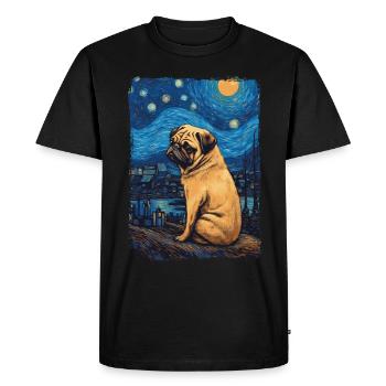 Carlin Nuit étoilée - T-shirt Premium bio Homme - noir - Devant - Nico (187cm)