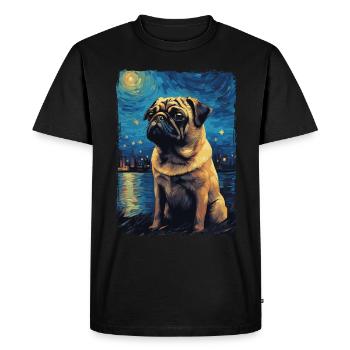 Carlin Nuit étoilée - T-shirt Premium bio Homme - noir - Devant - Nico (187cm)