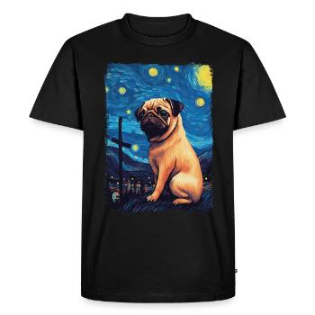 Carlin Nuit étoilée - T-shirt Premium bio Homme - noir - Devant - Nico (187cm)