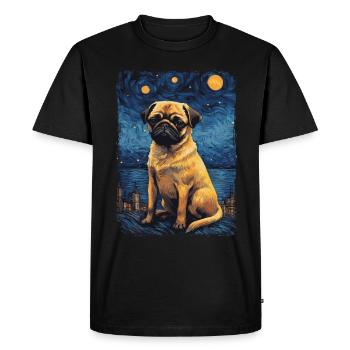 Carlin Nuit étoilée - T-shirt Premium bio Homme - noir - Devant - Nico (187cm)