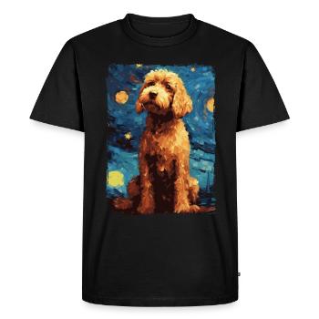 Lagotto Romagnolo Nuit étoilée - T-shirt Premium bio Homme - noir - Devant - Nico (187cm)