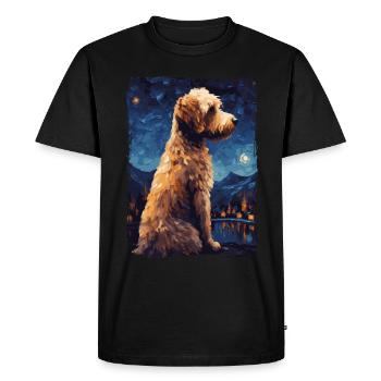 Lagotto Romagnolo Nuit étoilée - T-shirt Premium bio Homme - noir - Devant - Nico (187cm)