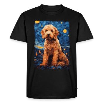 Lagotto Romagnolo Nuit étoilée - T-shirt Premium bio Homme - noir - Devant - Nico (187cm)
