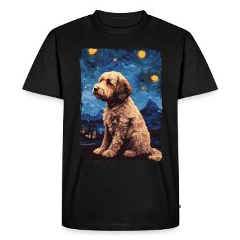 Lagotto Romagnolo Starry Night - Männer Premium Bio T-Shirt - Schwarz - Vorne - Nico (187cm)