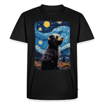 Havanese Starry Night - Men's Premium Organic T-Shirt - black - Front - Nico (187cm)