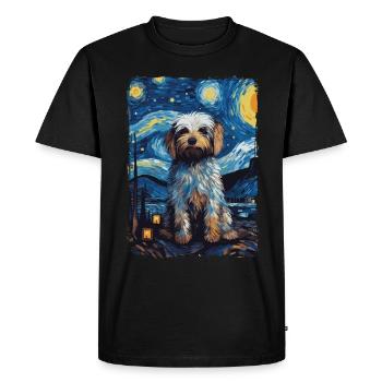 Havanese Starry Night - Men's Premium Organic T-Shirt - black - Front - Nico (187cm)