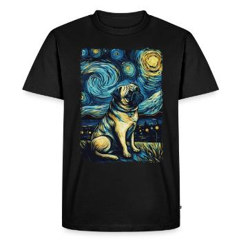 Carlin Nuit étoilée - T-shirt Premium bio Homme - noir - Devant - Nico (187cm)