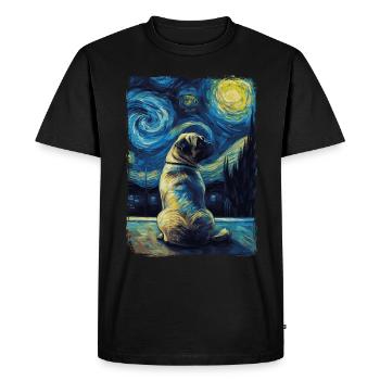 Carlin Nuit étoilée - T-shirt Premium bio Homme - noir - Devant - Nico (187cm)