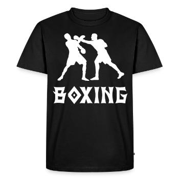 Boxing - Men's Premium Organic T-Shirt - black - Front - Nico (187cm)