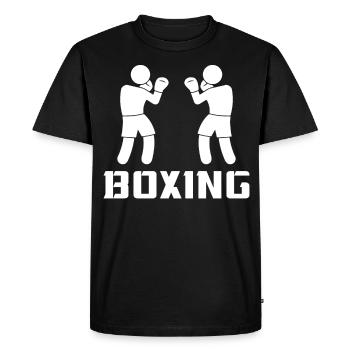 boxe - T-shirt Premium bio Homme - noir - Devant - Nico (187cm)