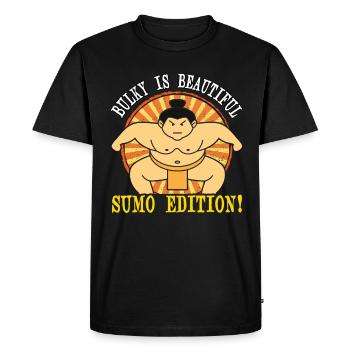 Bulky is beautiful Sumo Edition - Men's Premium Organic T-Shirt - black - Front - Nico (187cm)
