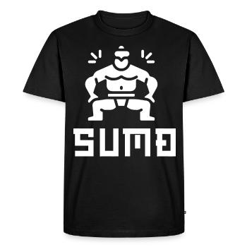 Sumo - T-shirt Premium bio Homme - noir - Devant - Nico (187cm)