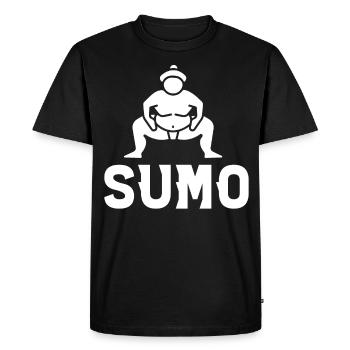 Sumo - T-shirt Premium bio Homme - noir - Devant - Nico (187cm)