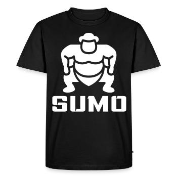 Sumo - T-shirt Premium bio Homme - noir - Devant - Nico (187cm)