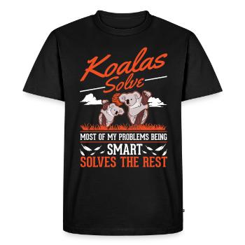 Koala Gift Koala Bear - Men's Premium Organic T-Shirt - black - Front - Nico (187cm)