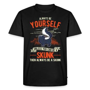 Soyez toujours vous-même Skunk Stemping - T-shirt Premium bio Homme - noir - Devant - Nico (187cm)