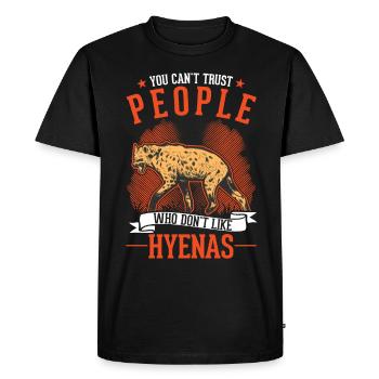 Hyène Cadeau Aardwolf Hyène - T-shirt Premium bio Homme - noir - Devant - Nico (187cm)