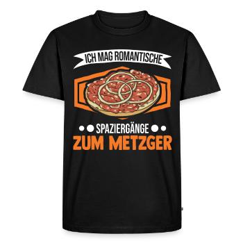 Mettbrötchen Liebhaber Mett Hackepeter - Männer Premium Bio T-Shirt - Schwarz - Vorne - Nico (187cm)