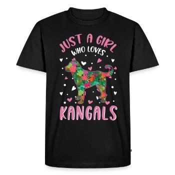 Kangal Girl Chien de berger d’Anatolie - T-shirt Premium bio Homme - noir - Devant - Nico (187cm)