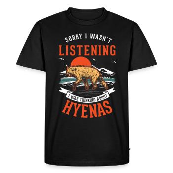 Hyène Cadeau Aardwolf Hyène - T-shirt Premium bio Homme - noir - Devant - Nico (187cm)