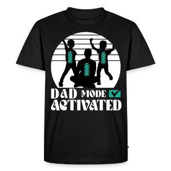 Dad Mode Activated - Men's Premium Organic T-Shirt - black - Front - Nico (187cm)