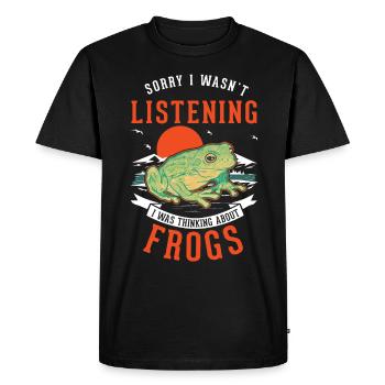Frog Gift Tree Frog - Men's Premium Organic T-Shirt - black - Front - Nico (187cm)