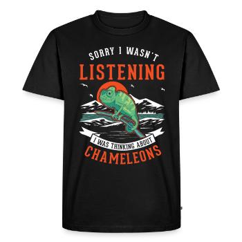 Idée cadeau caméléon caméléon caméléon - T-shirt Premium bio Homme - noir - Devant - Nico (187cm)