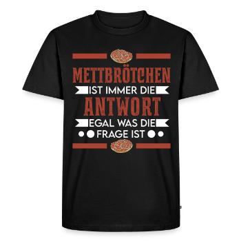 Mettbrötchen Mett lover Hackepeter - T-shirt Premium bio Homme - noir - Devant - Nico (187cm)