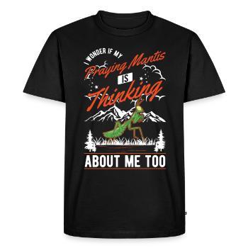 Cadeau mante mante mante mante mante - T-shirt Premium bio Homme - noir - Devant - Nico (187cm)