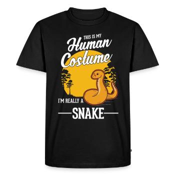 Snake Costume Corn Snake Halloween Snake - Men's Premium Organic T-Shirt - black - Front - Nico (187cm)