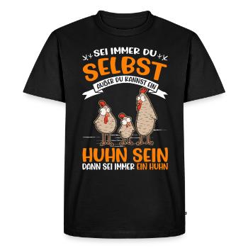 Chickens Chicken Farmer Chicken - Men's Premium Organic T-Shirt - black - Front - Nico (187cm)