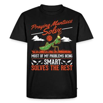 Cadeau mante mante mante mante mante - T-shirt Premium bio Homme - noir - Devant - Nico (187cm)