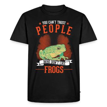 Frog Gift Tree Frog - Men's Premium Organic T-Shirt - black - Front - Nico (187cm)