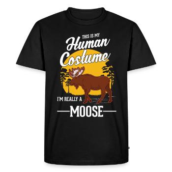 Mosses Costume Humain Orignal Halloween - T-shirt Premium bio Homme - noir - Devant - Nico (187cm)