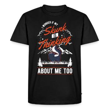 Cadeau Skunk - T-shirt Premium bio Homme - noir - Devant - Nico (187cm)
