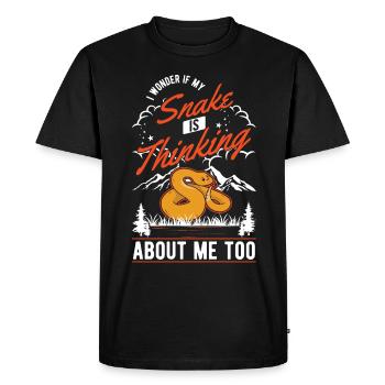 Propriétaire des serpents Serpent de maïs Serpent - T-shirt Premium bio Homme - noir - Devant - Nico (187cm)