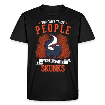 Skunk Lover - Men's Premium Organic T-Shirt - black - Front - Nico (187cm)