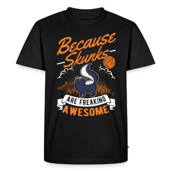 Parce que les Skunks sont des Skunk géniales - T-shirt Premium bio Homme - noir - Devant - Nico (187cm)