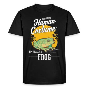 Frog Halloween Tree Frog - Men's Premium Organic T-Shirt - black - Front - Nico (187cm)