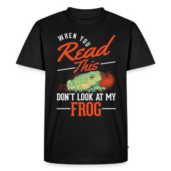 Frog Gift Tree Frog - Men's Premium Organic T-Shirt - black - Front - Nico (187cm)