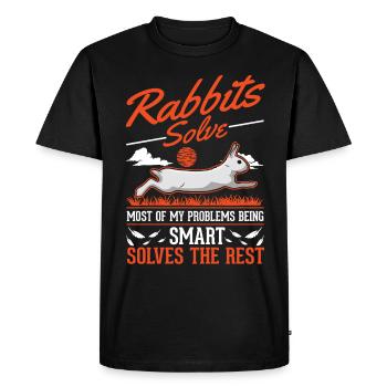 Lapin Lapin Lapin Lapin - T-shirt Premium bio Homme - noir - Devant - Nico (187cm)