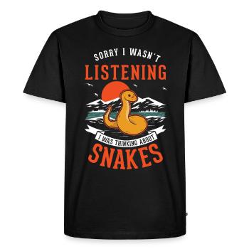 Propriétaire des serpents Serpent de maïs Serpent - T-shirt Premium bio Homme - noir - Devant - Nico (187cm)