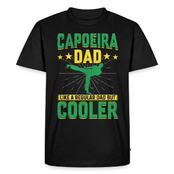 Capoeira Dad comme un papa normal mais plus cool - T-shirt Premium bio Homme - noir - Devant - Nico (187cm)