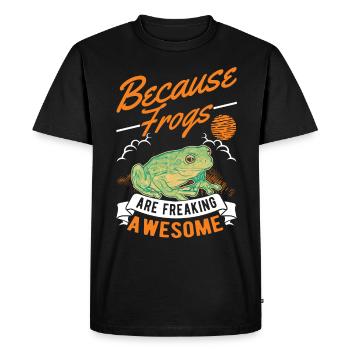 Frog Gift Tree Frog - Men's Premium Organic T-Shirt - black - Front - Nico (187cm)