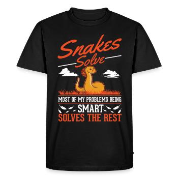 Propriétaire des serpents Serpent de maïs Serpent - T-shirt Premium bio Homme - noir - Devant - Nico (187cm)