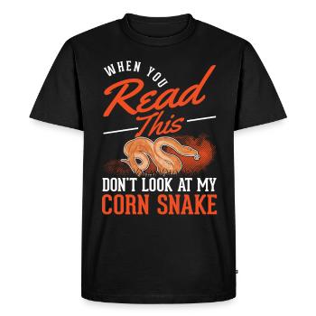 Serpent des blés cadeau Serpent des blés - T-shirt Premium bio Homme - noir - Devant - Nico (187cm)