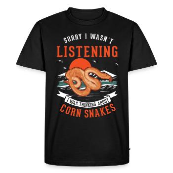 Serpent des blés disant serpent des blés - T-shirt Premium bio Homme - noir - Devant - Nico (187cm)