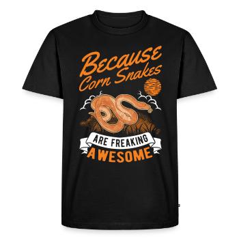 Serpent des blés cadeau Serpent des blés - T-shirt Premium bio Homme - noir - Devant - Nico (187cm)